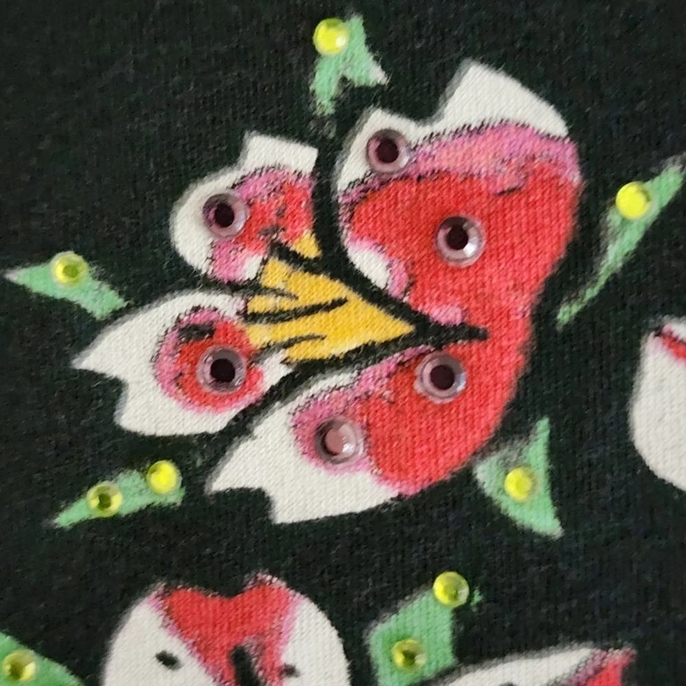 Vintage Ed Hardy Skull Floral Tee Dress 💀Y2K Graphic Bodycon Mini Black Sz. M - Picture 7 of 10